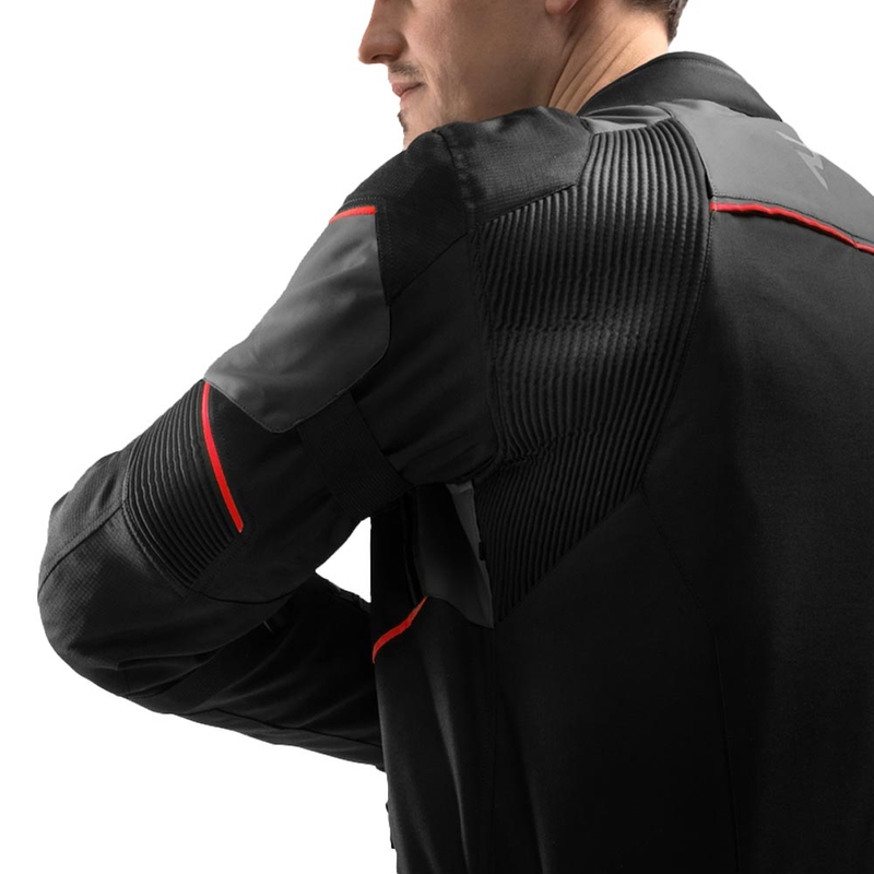 Rebelhorn Swift motocikla jaka melna-tumši pelēka-sarkana