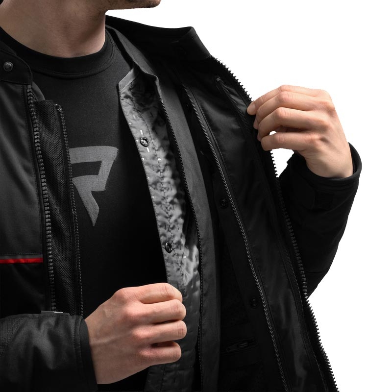 Rebelhorn Swift motocikla jaka melna-tumši pelēka-sarkana