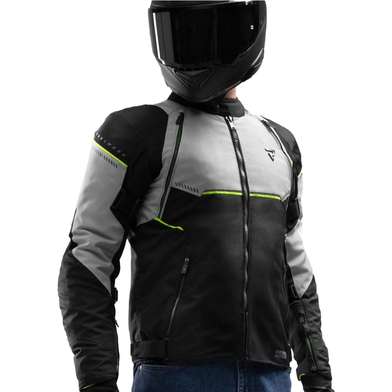 Rebelhorn Swift motocikla jaka gaiši pelēka-fluorētiski dzeltena