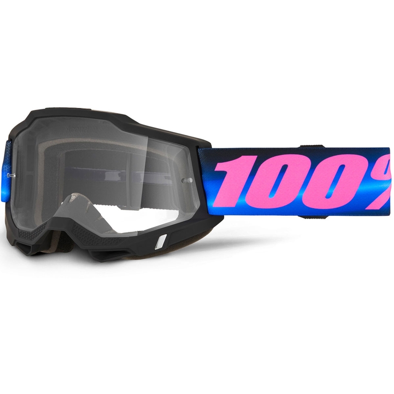 100% ACCURI 2 Superdome motokrosa brilles ar caurspīdīgu pleksiglasu