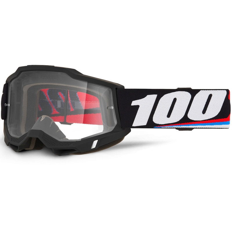 100% ACCURI 2 Magnus motokrosa brilles ar caurspīdīgu pleksiglasu