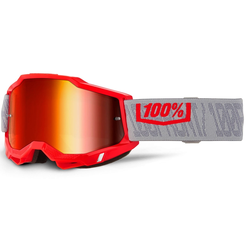 Motokrosa brilles 100% ACCURI 2 Gatorback ar sarkanu pleksiglasu