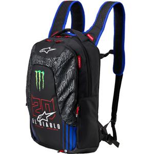 Alpinestars City Hunter V2 FQ20 Monster Collection mugursoma melna-fluorescējoši sarkana-zila-zaļa 22 L