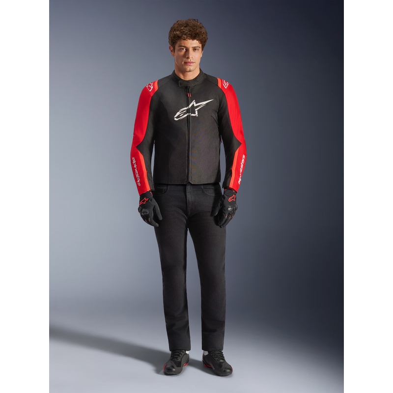 Alpinestars T-SPS 2 ūdensnecaurlaidīga motocikla jaka sarkana-melna-balta