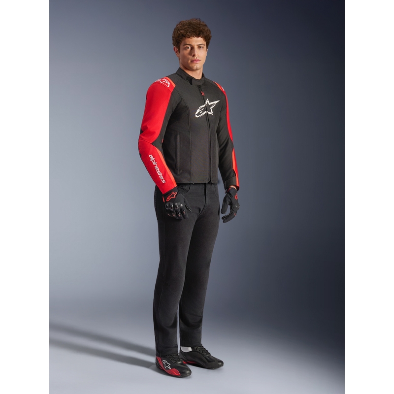 Alpinestars T-SPS 2 ūdensnecaurlaidīga motocikla jaka sarkana-melna-balta