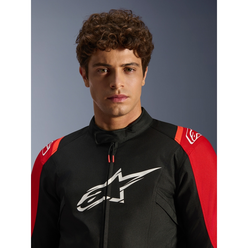 Alpinestars T-SPS 2 ūdensnecaurlaidīga motocikla jaka sarkana-melna-balta