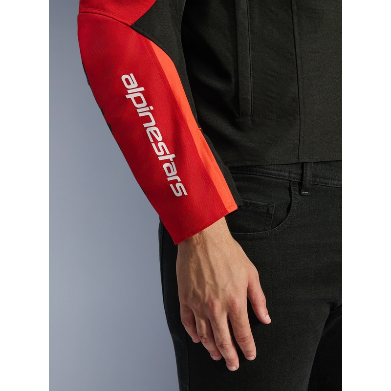 Alpinestars T-SPS 2 ūdensnecaurlaidīga motocikla jaka sarkana-melna-balta