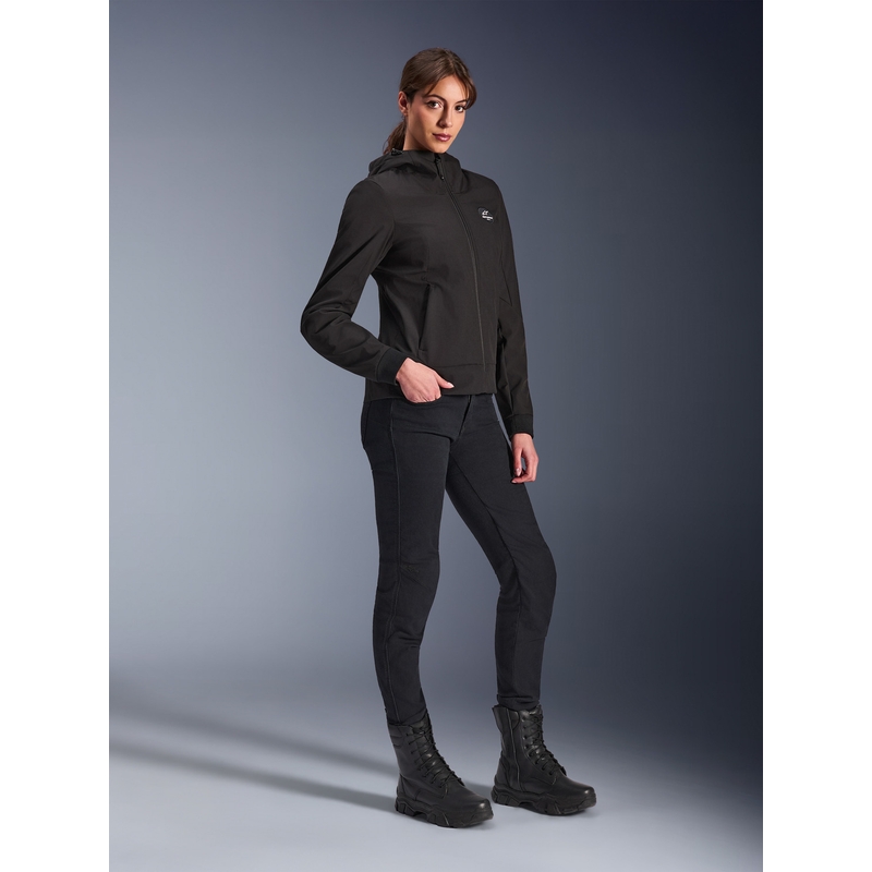 Alpinestars Stella Radium Tech sieviešu motocikla jaka ar kapuci, melna