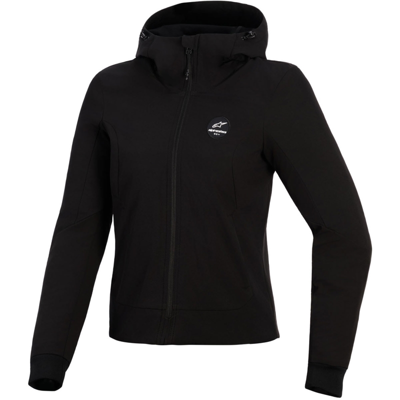 Alpinestars Stella Radium Tech sieviešu motocikla jaka ar kapuci, melna