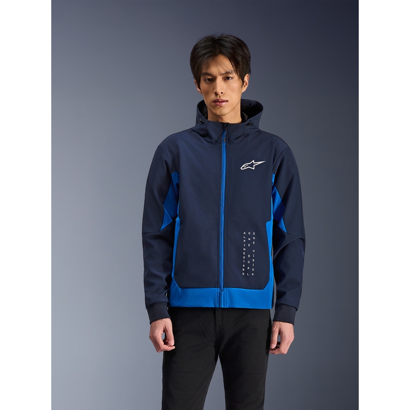 Alpinestars Radium Tech motocikla sporta krekls ar kapuci, tumši zils-zils