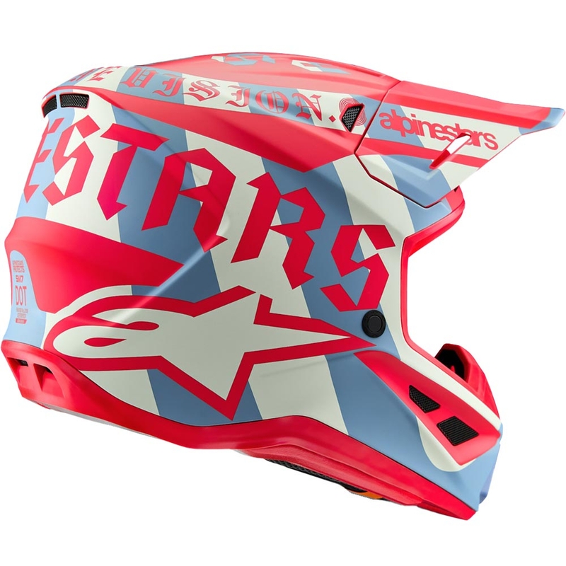 Alpinestars Supertech S-M7 ierobežotā izdevuma Beast Coast motokrosa ķivere pelēka-melna-oranža