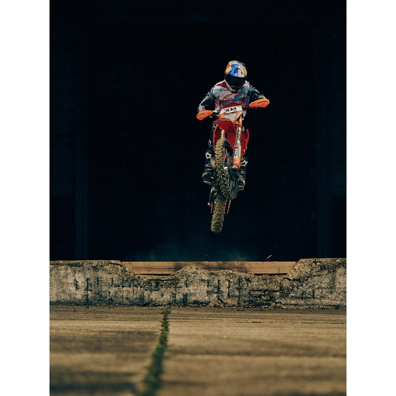 Alpinestars Supertech S-M7 ierobežotā izdevuma Beast Coast motokrosa ķivere pelēka-melna-oranža