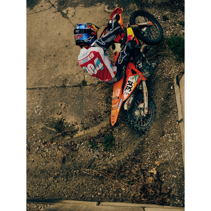 Alpinestars Supertech S-M7 ierobežotā izdevuma Beast Coast motokrosa ķivere pelēka-melna-oranža