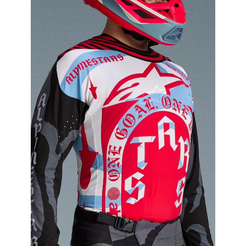 Alpinestars Techstar ierobežotā izdevuma Beast Coast motokrosa krekls pelēks-melns-oranžs