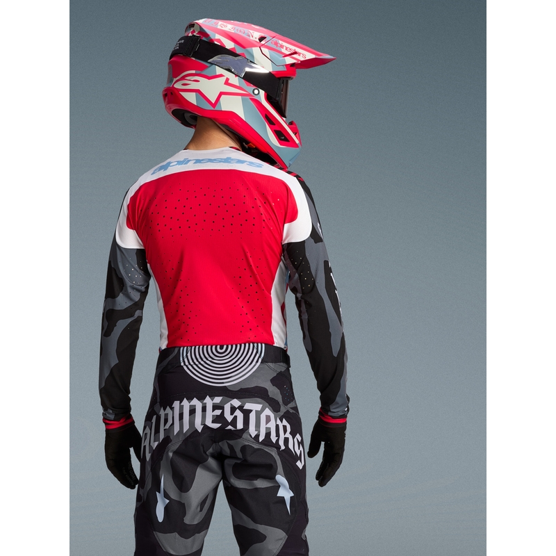 Alpinestars Techstar ierobežotā izdevuma Beast Coast motokrosa krekls pelēks-melns-oranžs