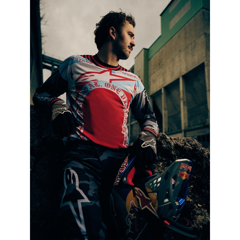 Alpinestars Techstar ierobežotā izdevuma Beast Coast motokrosa krekls pelēks-melns-oranžs