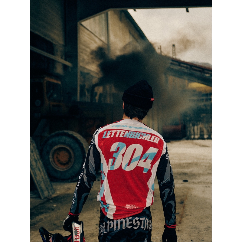 Alpinestars Techstar ierobežotā izdevuma Beast Coast motokrosa krekls pelēks-melns-oranžs
