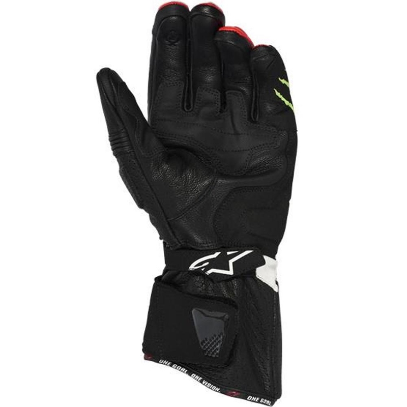 Alpinestars SP-3 FQ20 motocikla cimdu kolekcija, melni-fluorescējoši sarkani-balti