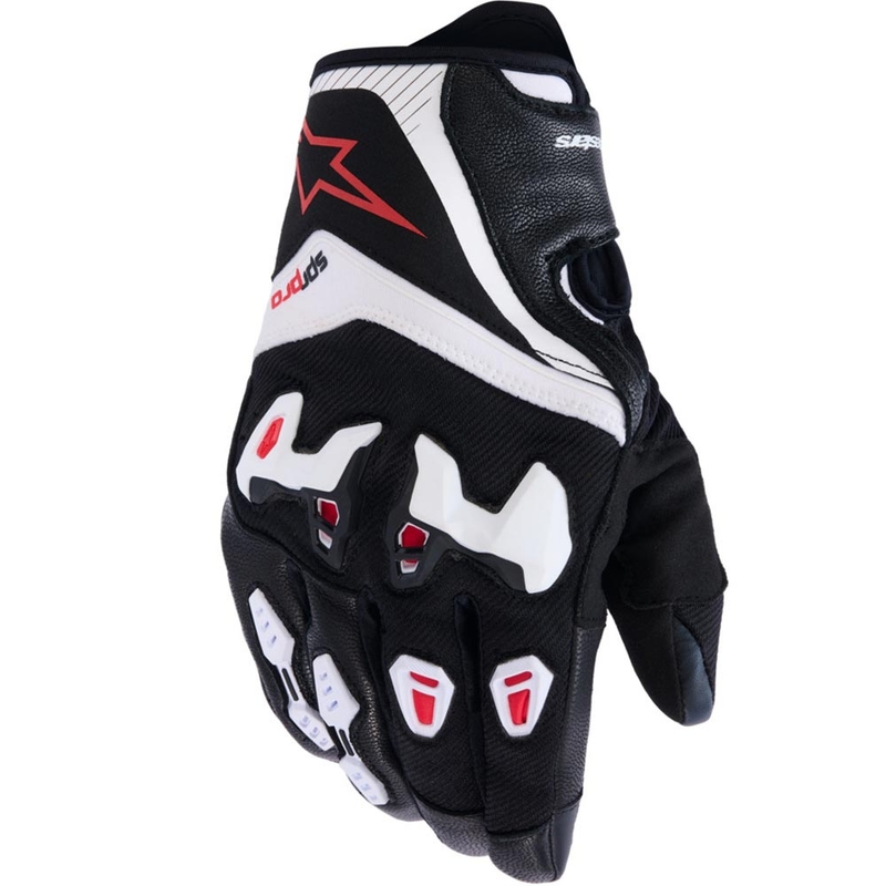 Alpinestars SP-R PRO motocikla cimdi melni-balti-sarkani