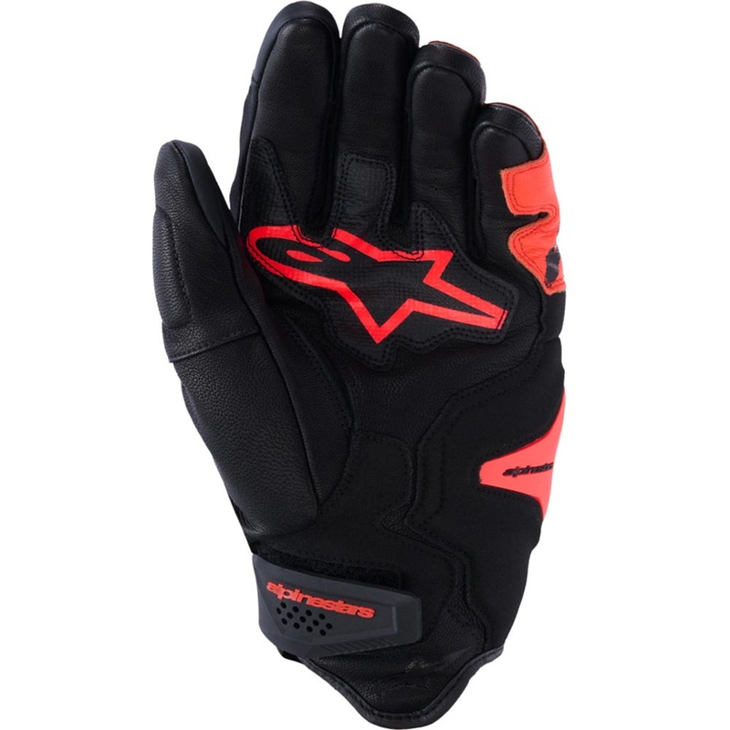 Alpinestars SP-R TECH motocikla cimdi melni-fluorescējoši sarkani