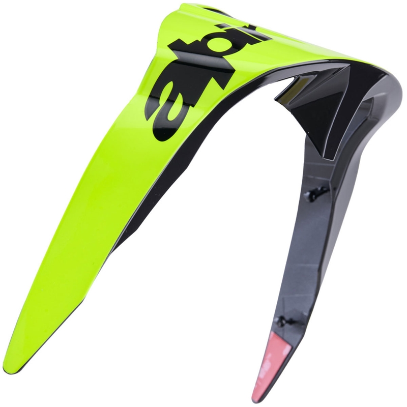 Aerodinamiskais spoileris Alpinestars Supertech R10 Arius motociklu ķiverēm, standarta profils, fluorescējoši dzeltens-melns