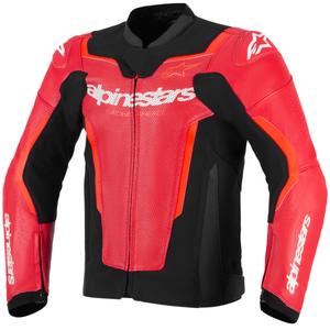 Alpinestars GP Force V2 Airflow ādas motocikla jaka, fluorescējoši sarkana-melna-balta