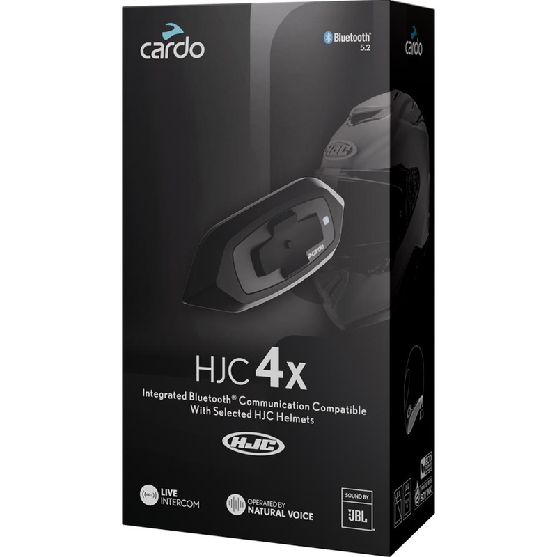 Cardo HJC 4X motociklu domofons, melns