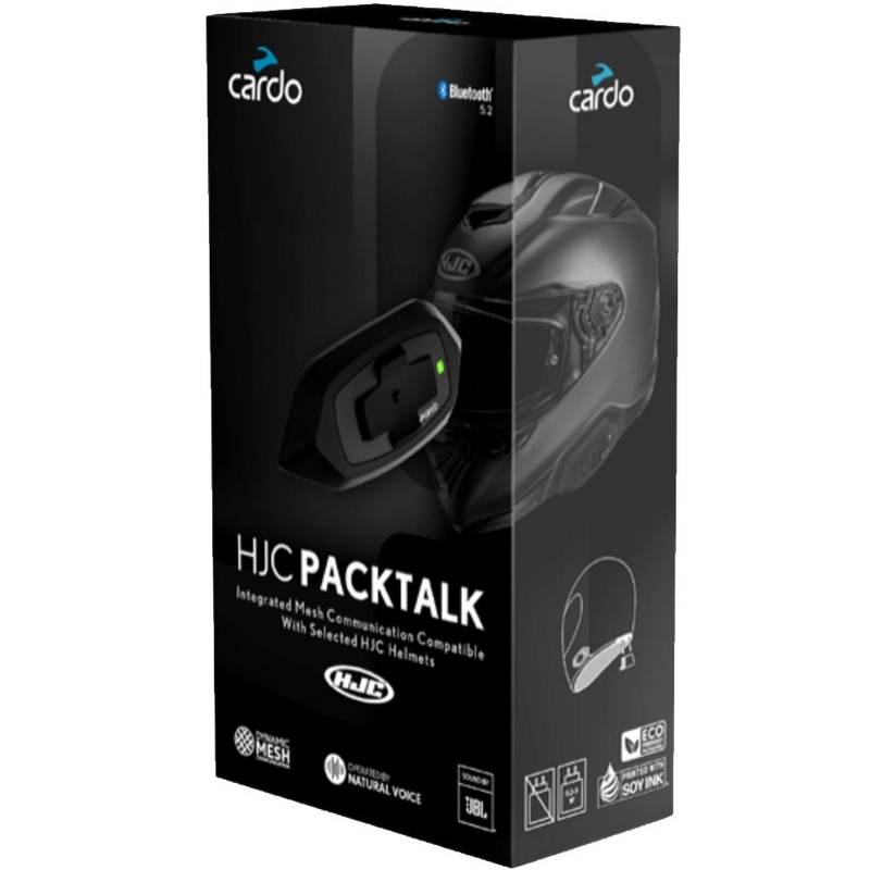 Cardo HJC Packtalk motocikla domofons, melns