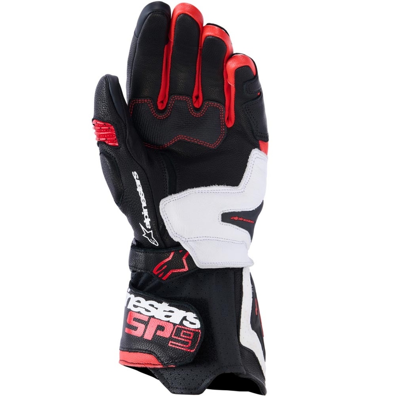 Alpinestars SP-9 motocikla cimdi melni-balti-sarkani