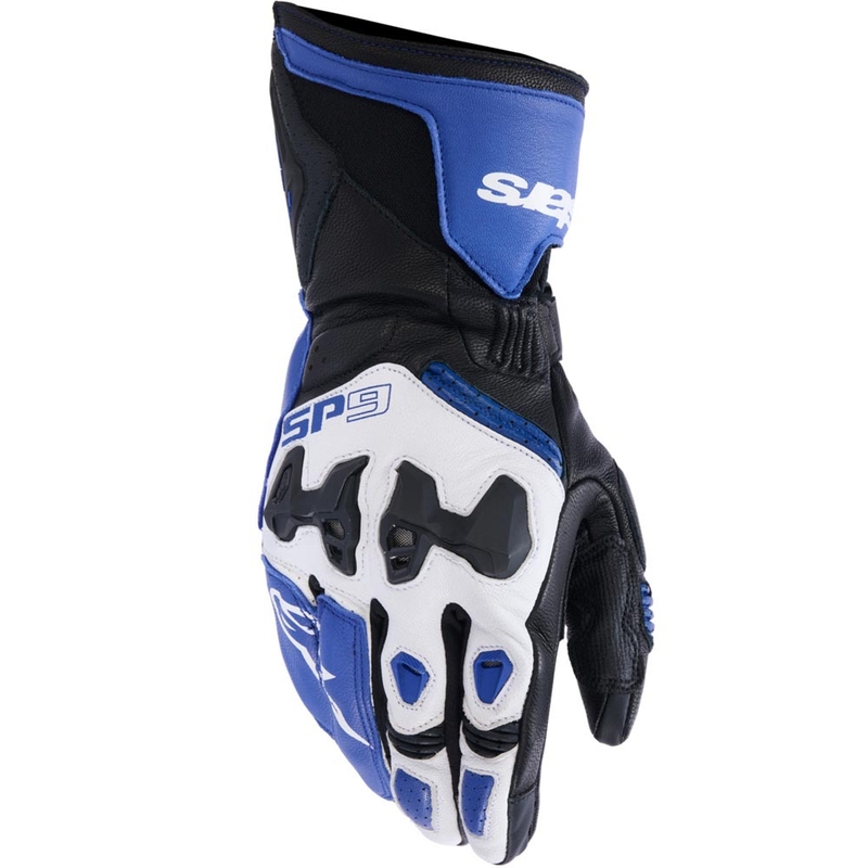 Alpinestars SP-9 motocikla cimdi zili-balti-melni