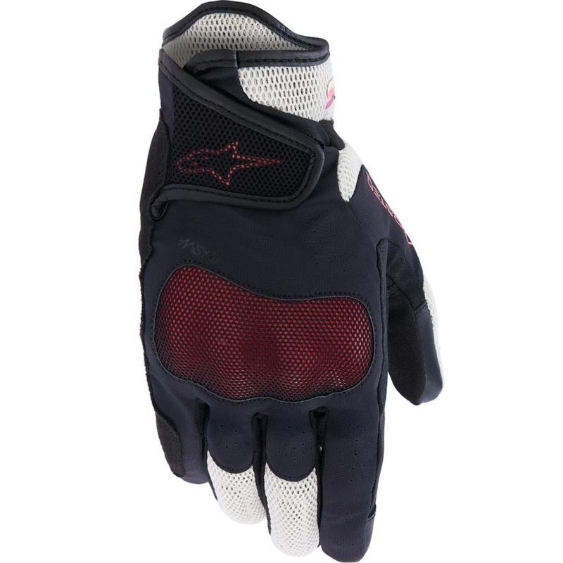 Alpinestars Stella Mogress Airflow sieviešu motocikla cimdi bēši-melni-rozā