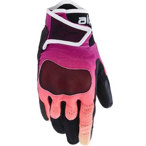 Alpinestars Stella Mogress Airflow sieviešu motocikla cimdi, melni, gradienta krāsā