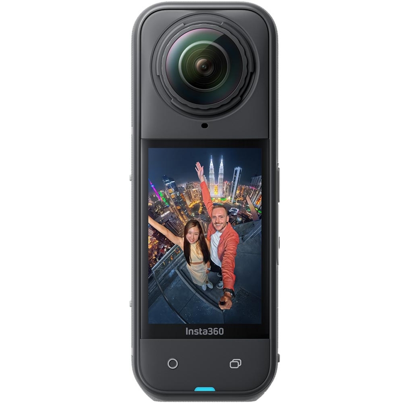 Insta360 X5 motocikla komplekta darbības kamera, melna