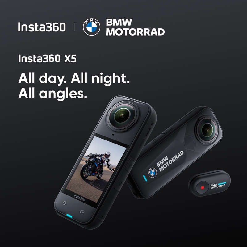 Insta360 X5 BMW Motorrad Edition sporta kamera, melna