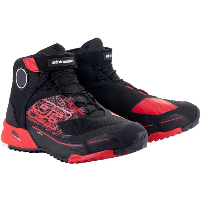 Alpinestars CR-X Drystar MM93 motociklu zābaku kolekcija melni sarkana