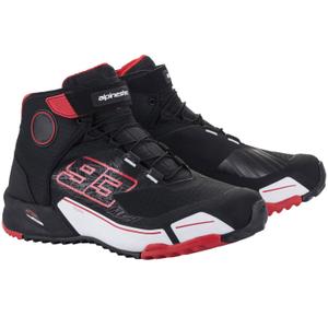 Alpinestars CR-X Drystar MM93 motociklu zābaku kolekcija melni-sarkani-balti