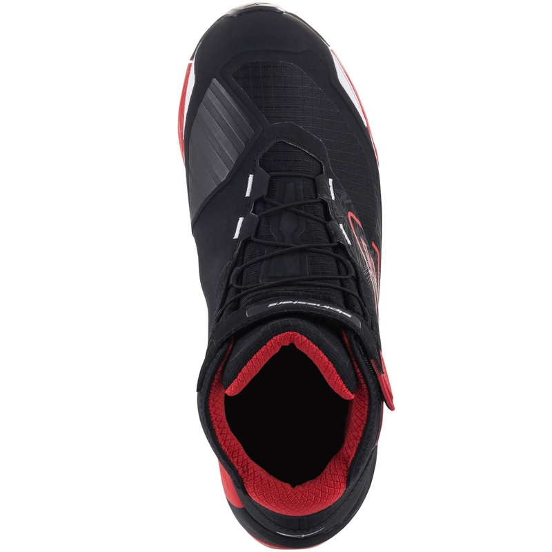 Alpinestars CR-X Drystar MM93 motociklu zābaku kolekcija melni-sarkani-balti