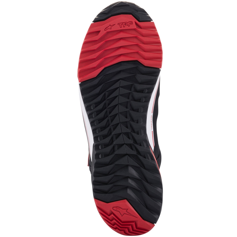 Alpinestars CR-X Drystar MM93 motociklu zābaku kolekcija melni-sarkani-balti