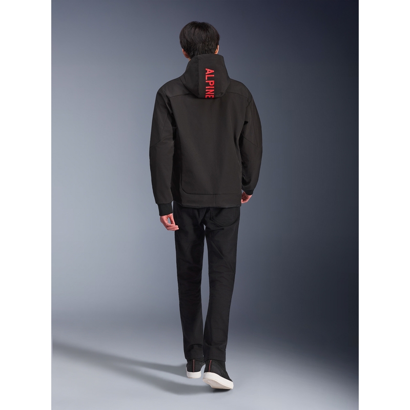 Alpinestars RADIUM TECH HOODIE motocikla sporta krekls melns-sarkans