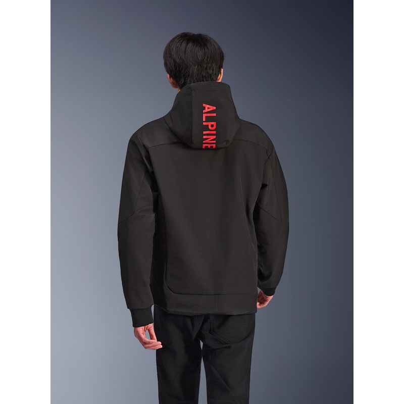 Alpinestars RADIUM TECH HOODIE motocikla sporta krekls melns-sarkans