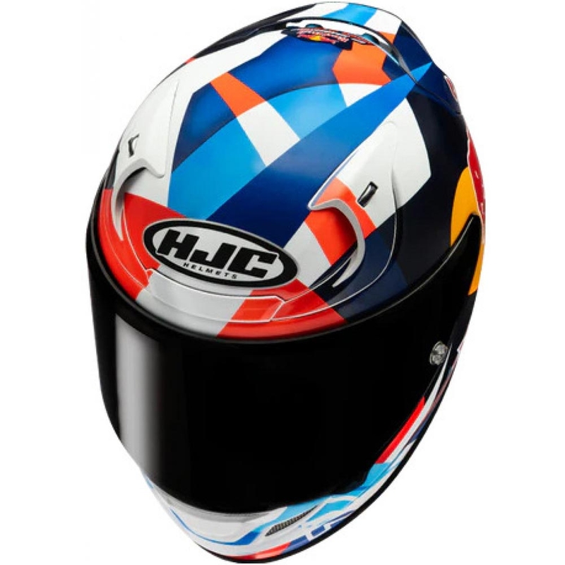 Pilna motocikla ķivere HJC RPHA 12 Red Bull Misano GP 2 MC21 zila-balta-sarkana