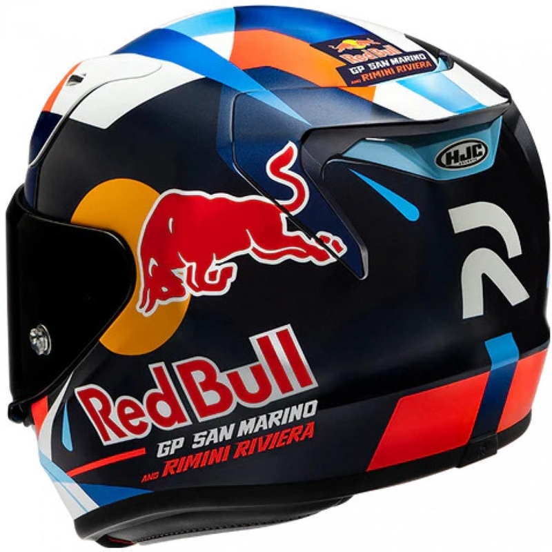 Pilna motocikla ķivere HJC RPHA 12 Red Bull Misano GP 2 MC21 zila-balta-sarkana