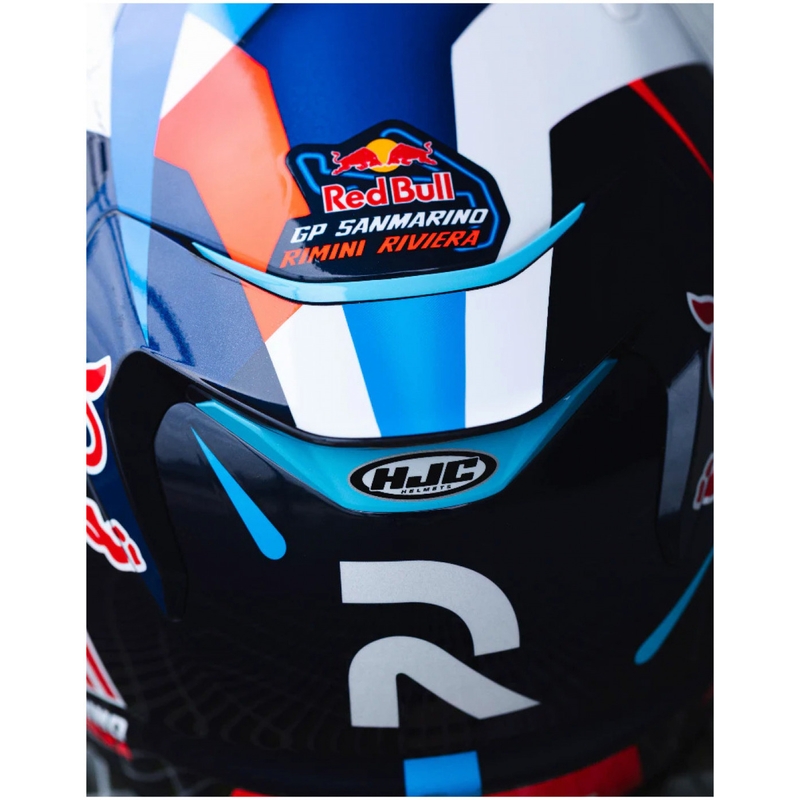 Pilna motocikla ķivere HJC RPHA 12 Red Bull Misano GP 2 MC21 zila-balta-sarkana