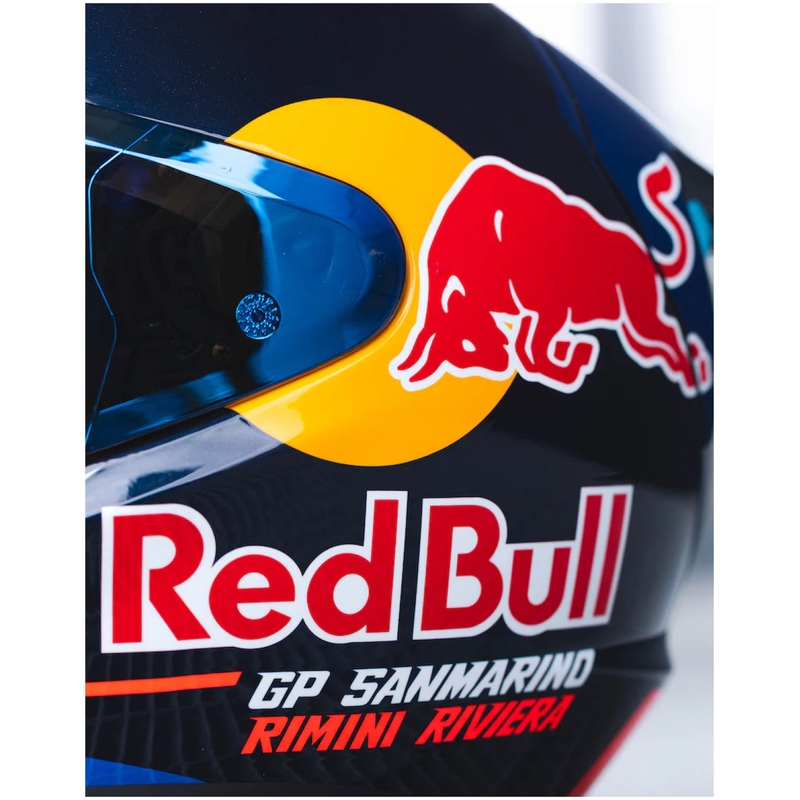 Pilna motocikla ķivere HJC RPHA 12 Red Bull Misano GP 2 MC21 zila-balta-sarkana