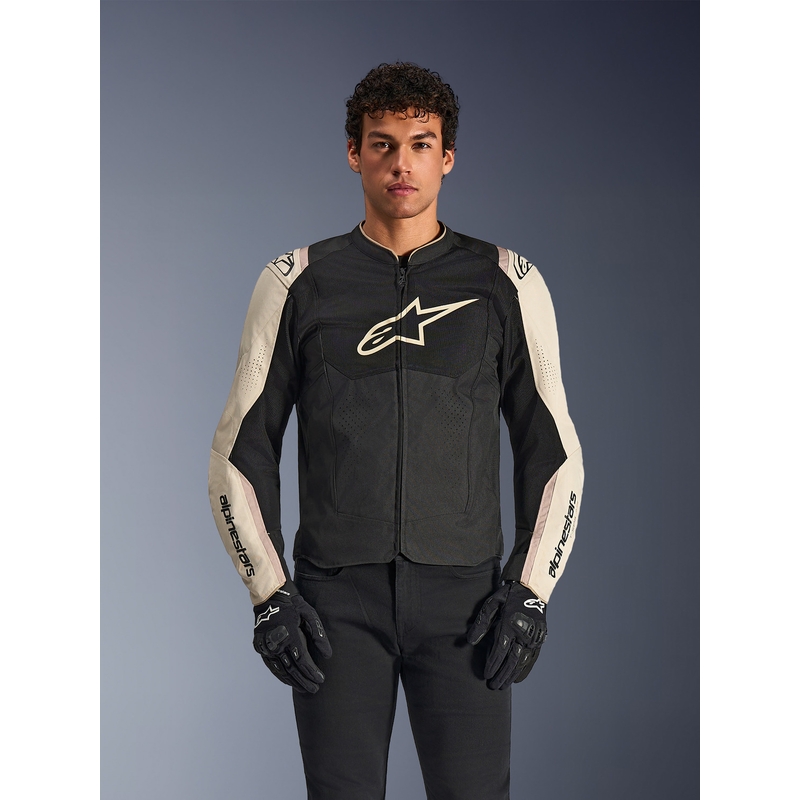 Alpinestars T-SPS Air V2 motocikla jaka melna-smilšu krāsā