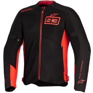Alpinestars C-1 AIR MM93 motocikla jaka, fluorescējoša kolekcija, sarkana-sarkana-melna