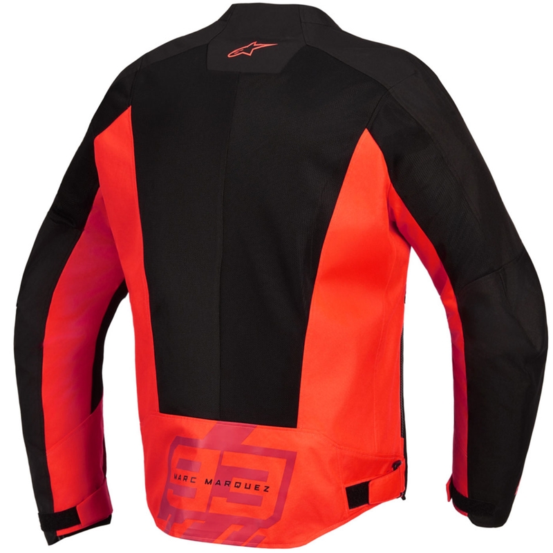 Alpinestars C-1 AIR MM93 motocikla jaka, fluorescējoša kolekcija, sarkana-sarkana-melna