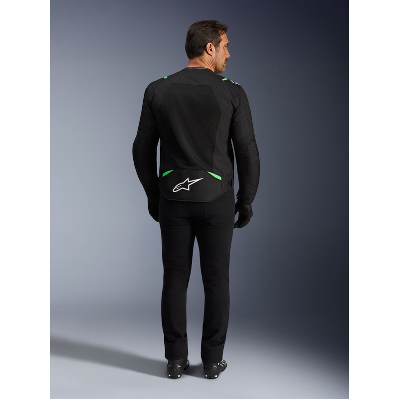 Alpinestars T-SPS Air V2 motocikla jaka melna-fluo zaļa