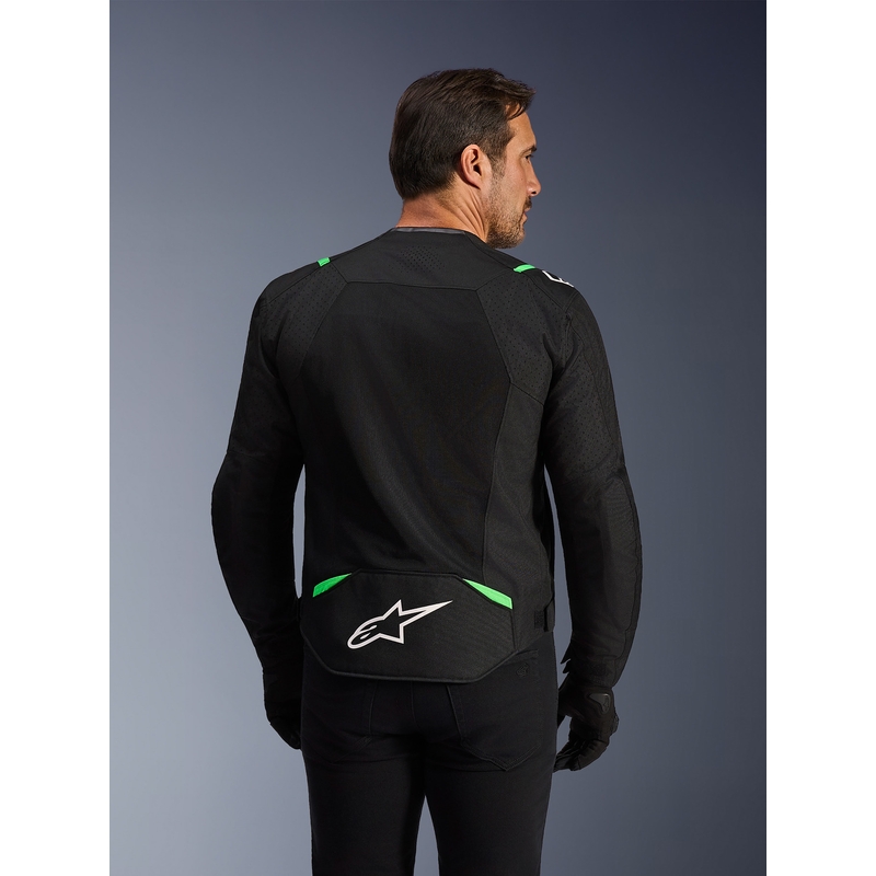 Alpinestars T-SPS Air V2 motocikla jaka melna-fluo zaļa
