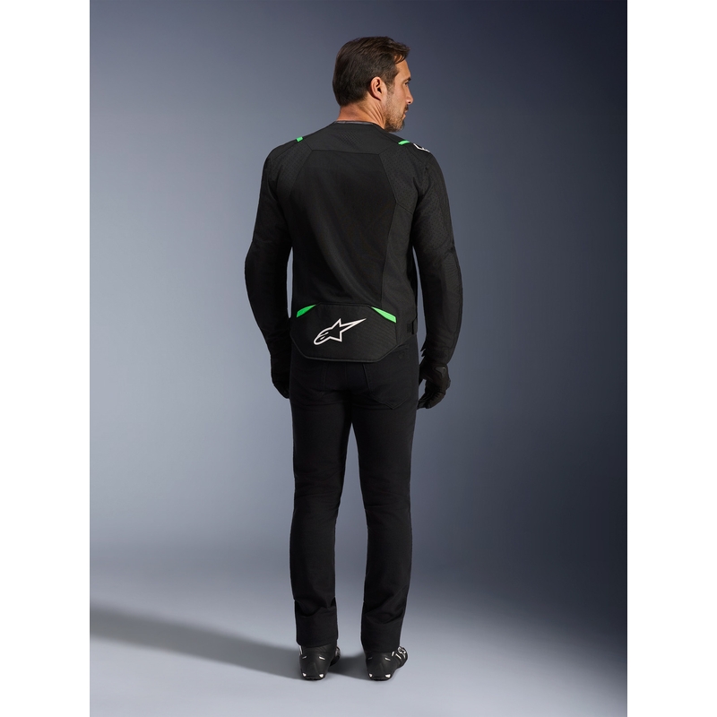 Alpinestars T-SPS Air V2 motocikla jaka melna-fluo zaļa